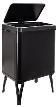 WELL HOME - Cubo de basura inteligente con apertura automática y contacto manual 30L, 35,5x26x60cm color negro.