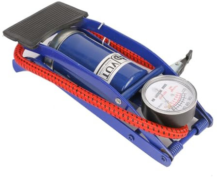 LN COZY CORNER Inflatable Pumps Foot Pumps Manual Inflatable Tools Portable Foot Pumps Labour-Saving Inflatable Pumps With Pressure Gauge For Bicycles Motorcycles Blue