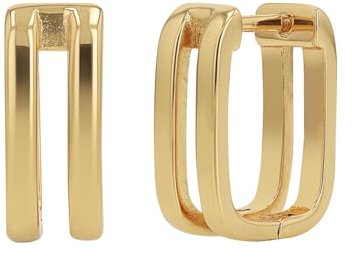 NOELANI Creolen 925 Sterling Silber Damen Ohrschmuck, 1,5 cm, Gold, Kommt in Schmuck Geschenk Box, 2039670