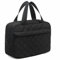 Make-up Tasche, Reise Make-up Tasche Schmuck Fall Set, tragbare Cord Kosmetik Tasche Schmuck Box Organizer für Frauen Mädchen (Schwarz gesteppt)