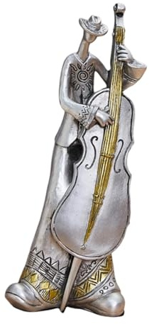 LeeQinersw Musiker Statue Musikfigur Sammler Skulptur Kunstharz Dekoration mit Einzigartigem Design Und Ausdrucksstarken Details für Wohnzimmer Schlafzimmer, Style E