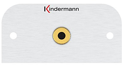 Kindermann 7441000511 Audio 3,5 mm Klinke Blende mit Kabel Buchse auf Buchse, 50 x 50 mm schwarz