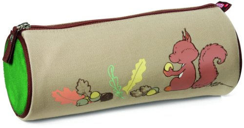 Nici 33431 - Mäppchen Eichhörnchen Quincy Oak Plüsch rund 20x8 cm