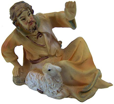 Hirte liegend mit Schaf, für 7cm Figuren