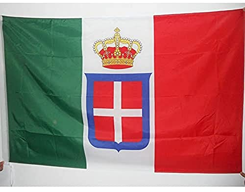 AZ FLAG Bandera del Reino DE Italia Corona 150x90cm para Palo - Bandera Italiana Real 90 x 150 cm