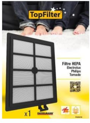 TopFilter 7060650, filtre Hepa pour aspirateur Electrolux, Philips et Tornado