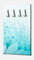 wandmotiv24 Garderobe Pusteblume Türkis Hochformat - 55x100 (BxH) - Leinwand Wandgarderobe, inklusive Garderoben-Haken, Kleiderhaken, Set M0347