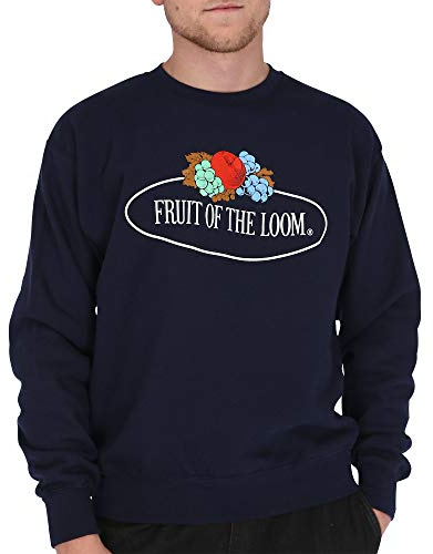 Fruit of the Loom Herren 012202 Sweatshirt, Blau (Deep Navy Az), Medium