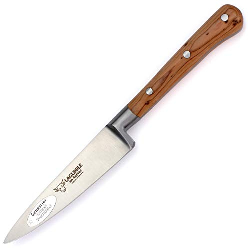 Laguiole en Aubrac Küchenmesser Schälmesser - Klinge 10 cm - Griff Wacholder - Geschmiedete Qualität