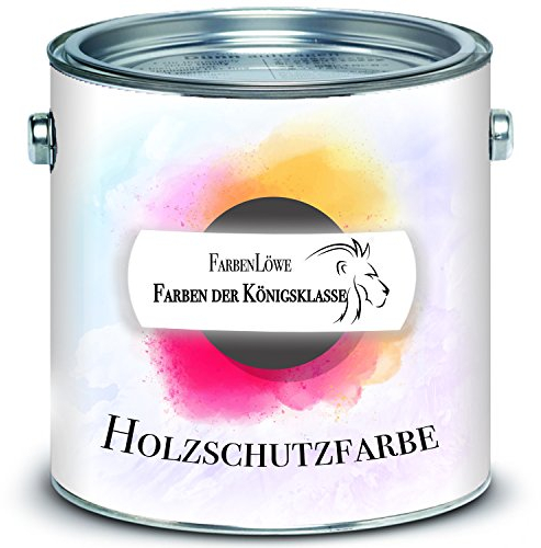 FARBENLÖWE Holzschutzfarbe in seidenmatt - wetterbeständige, hochdeckende & schnelltrocknende Wetterschutzfarbe mit dauerhaftem Langzeitschutz, Holzschutz und Holzpflege in Einem (1 L, Farblos)