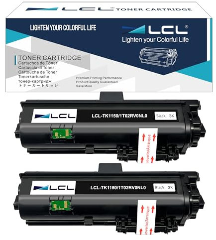 LCL TK-1150 Schwarz Tonerkartusche kompatibel für Kyocera TK-1150 TK1150 kompatibel für Kyocera ECOSYS M2135 M2135dn P2235 P2235dw P2235dn M2635dw M2635dn M2735dn Toner Drucker (2er-Pack)