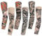 Konsait 6 Stück Tattoo Ärmel Tattoo Armstrumpf Arm Tattoo Strumpf Unisex Nylon Temporäre Tattoos Arm Tätowierung Armstrümpfe Tattoo Ärmel Sleeve für Karneval Fasching Party