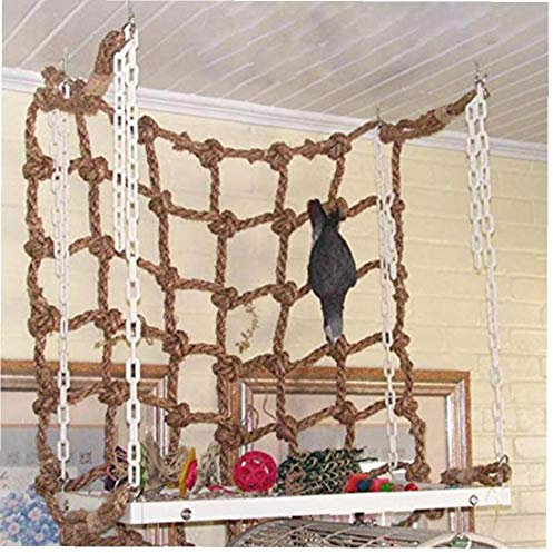 Climbing Net For Parrot Pets Bird Cage Toy Game Hanging Rope With Buckles Swing Ladder Parakeet Budgie Play Gym Toys
