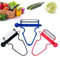 Case Cover 3pcs Edelstahl Julienne Cutter Multi Peel Trio Schäler Küchenwerkzeuge Zufällige Farbe