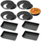 Osuter Lot de 8 Moule à Tartelette Amovible Anti-adhésif Moule Mini Quiche en Acier Carbone Moulle à Tarte pour Cuisson Ptisserie Gteau Dessert (4 Pouce)