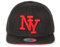 JOHNNY CHICOS NY New York süße Unisex Schwester Bruder Kindercap Smile Tiger Adler Prince Kinder Cap Snapback und Mütze ca. 49-58cm Kopfumfang (One Size, NY-BLK-RED-RED)