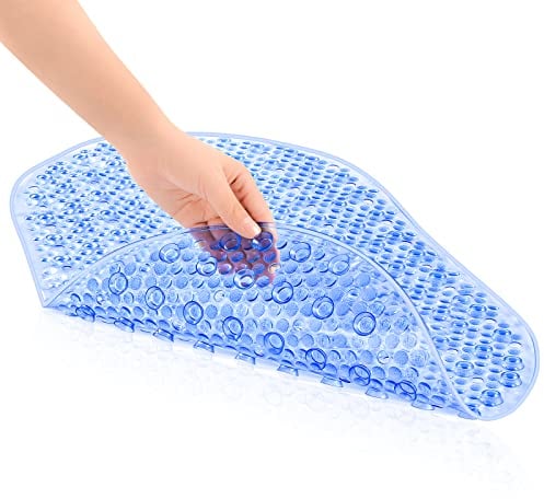 Otraki Duschmatte rutschfest 39 x 69 cm, 167 Saugnäpfen Duschmatte rutschfest, Badewanneneinlage rutschfest, Badewannen Matte Weich, Maschinenwaschbar, Für Kinder Und Erwachsene (Blau)