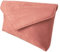 Leah Ward Women's Faux Leather/Faux Suede Leather Clutch Bag Wedding Party Evening Purse Handbags (Blush)