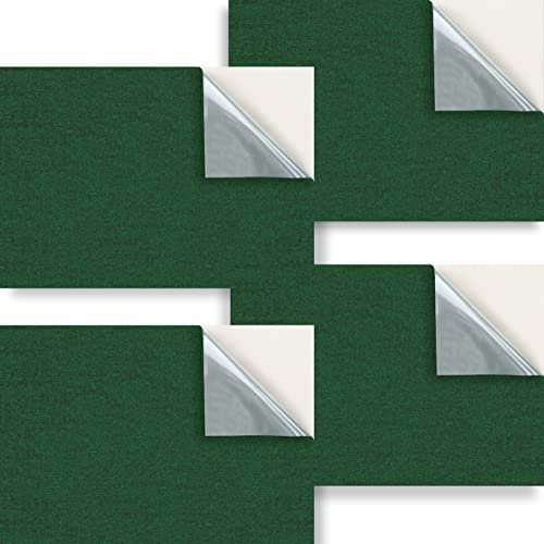 Stick & Go Repositionable Self Adhesive Dolls House Wallpaper 1:24 Scale (Set of 4 Sheets) - Dark Green Carpet - No. 53