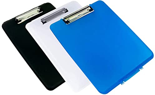 A4 Plastic Clipboard Paper Storage Box File Compact Strong Durable Waterproof Clipboard File Home, Office, School and Hospital (Random)