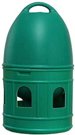 perfk Bird Water Drinker, Quail Parrot Pigeon Water Dispenser Feeder Water Pot Container with Handle, Bird Cage Accessories Waterer, Green 5L