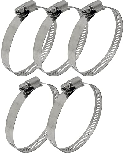 Lumonic 5x 65-89mm Schlauchschelle Edelstahl V4A 304 I einstellbare Schlauchschellen zum Schrauben I für Rohre Schläuche Waschmaschine KFZ Auto Haus G