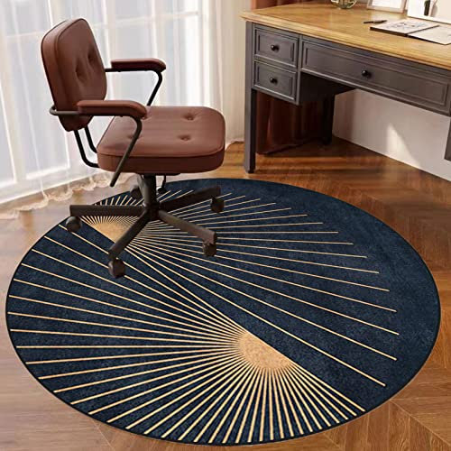 Office Gaming Chair Mat - Non-Slip, Anti-Scratch, Protects Carpeted & Hard Floor, Multi-Purpose, Round, 100 cm