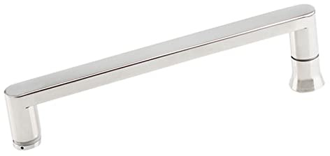 Yopappol Bathroom Door Handle, Stainless Steel Polished Single-Sided Glass Door Pull Handle, Shower Sliding Door Handles, 300mm/600mm Hole Centres Optional (Size : 400mm)