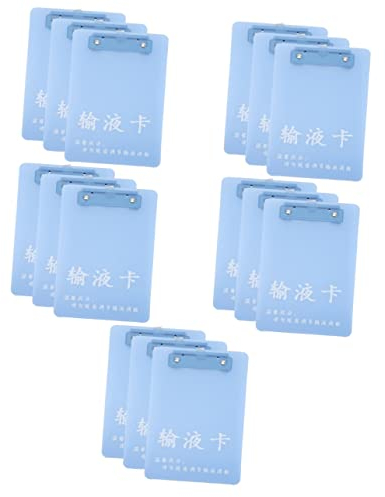 ZAANU 15 Stück Hartplastik-Klemmbrett, Briefpapier, Dokumentenhalter, Klemmbrett, Aktenhalter, Mehrzweck-Klemmbrett, Mehrzweck-Klemmbrett, Papier-Klemmbrett, Schreibtafel, Pappe, Schallplatte/611