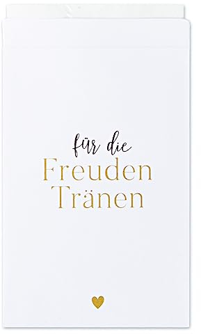 COLOFALLA 50 Stück Freudentränen Taschentuchhalter Taschentücher Hochzeit für die Freudentränen Hochzeit Taschentücher Vintage Papiertüten Hochzeit für Hochzeit Deko (Weiß)