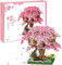 Tirff Sakura Baumhaus Baustein, 2028 Teile, Bauset Baumhaus, Sakura Botanical Collection Building Set für Erwachsene, nicht kompatibel mit Lgo