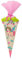 Ursus 9770002-Schultüte Bastelset, Green&Easy, Pegasus, Höhe ca. 68 cm, Durchmesser ca. 20cm, inklusive Bastelanleitung, Vorlagebogen, zum Selbstbasteln, ideal für die Einschulung, Mehrfarbig, Mittel
