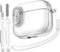 MHYALUDO Compatible with Airpods 3 Case Cover with Secure Lock, Compatible with Airpods 3rd generation 2021, Clear Soft Shockproof Case with Lanyard Cleaning Pen,White