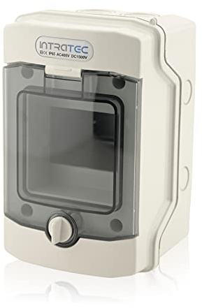 Sicherungskasten Aufputz IP65 Feuchtraum Verteiler Elektroinstallationsverteiler 1-reihig 4 Module Installation im Garten oder andere Außenbereiche Verteilerkasten Schaltkasten Aufputzverteiler