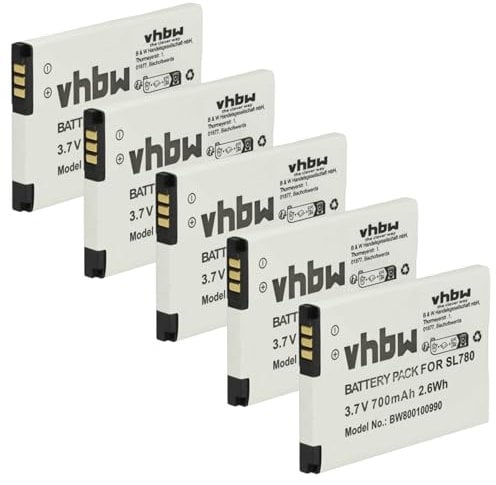 vhbw 5X Akku Ersatz für Siemens Gigaset V30145-K1310-X445 für schnurlos Festnetz Telefon (700 mAh, 3,7 V, Li-Ion)