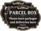 Parcel Box Please Leave Packages and Deliveries Here Signs 25 x 18 cm Package Delivery Metal Reflective Sturdy Rust Aluminum Waterproof Durable Outdoor