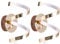 Artpad Nordic Spiral LED Wandleuchten für das Bad, 2er Set, 12W (4000K), Chrom, Roségold, Wandlampe Schlafzimmer, Bad, Nachttisch, Flur, Treppe, 13 cm x 1 cm x 19 cm