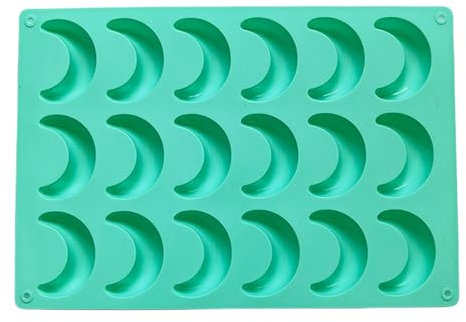 Chaies Vanillekipferl-Backblech Vanillekipferl Backform Silikon 18 Mulden Vanillekipferl Form Silikonform Vanillekipferl Backblech Kipferl Backform Kipferlblech für Schokolade Eiswürfel Pralinen