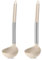 Joyfair - Lot de 2 louches à soupe en silicone - Résistantes à la chaleur - Avec poignée en acier inoxydable - Grande cuillère à sauce de 30 cm - Pour cuisiner/remuer/servir, saine et anti-adhésive -