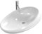 EMKE Oval Waschbecken Aufsatzwaschbecken 49 x 31 x 15 cm, Klein Waschbecken Gäste WC, Handwaschbecken Bad Keramikwaschbecken Waschschale Waschtisch Weiß