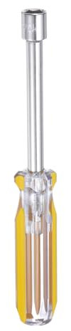 sourcing map Metric Nut Driver 10mm CR-V Non-Magnetic Tip Solid Shafts Hex Socket Screwdriver with Anti-Slip Handle for Automobile Repair