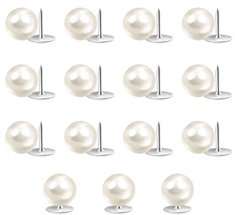 15 Stück Brosche Perlen Knöpfe, Perlenknöpfe Abnehmbar Wiederverwendbare für Kleidung, Ohne Nähen Perlennieten für Hemd, Mantel, Kleid, Basteln (10mm) YIGUANXIN