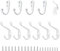 JRJRN 10 Ménagers Vintage Blanc et Vis - Patère Porte Manteau Mural Métal De Porte Chapeau Crochet pour Bain, Cuisine