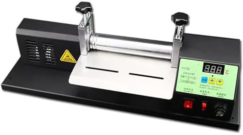 PODEC Electric Leather Drawing Machine, Shoulder Strap Cylinder Pressure Leather Machine, Automatic Constant Temperature 0-150℃ and Rotation Speed 150Rpm, for Handbag Leather Glue Stripping
