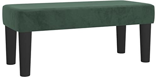 vidaXL Sitzbank Polsterbank Bank Flurbank Bettbank Betthocker Garderobenbank Schlafzimmer Wohnzimmer Eingangsbereich Flur Dunkelgrün 70x30x30cm Samt