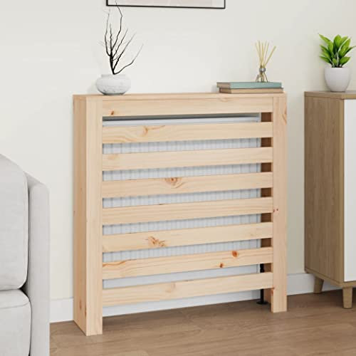 Genérico Cubierta de radiador Madera Maciza de Pino 79,5x19x84 cm Casa y jardín,Accesorios para electrodomésticos,Accesorios para radiadores de calefacción Marrón 6,93kg