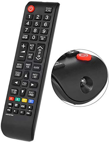 Mando a distancia para TV, teclas de navegación de menú, acceso directo al canal, compatible con HDTV, color negro