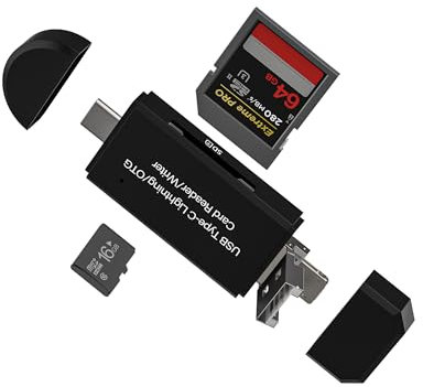 Adaptateur Lecteur De Carte SD Micro SD Vers USB C Lightning USB Micro USB Pour IPhone 16 15 14 Pro Compatible Avec Samsung Pour Apple Mémoire Clé PC Mac Appareil Photo Externe Compact Flash Multiport