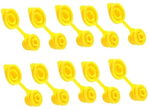 QIUYMGFG Ölwechselkanister 10PCS Praktische Gelbe Kann Entlüftung Ersatz Gas Kann Kraftstoff Krug Entlüftungsstopfen Tüllen für Kunststoff Kraftstoff Kanister Benzinkanister