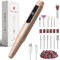 MelodySusie Ponceuse pour Ongles Professionnel Sans Fil 25000 tr/min, PC180G Lime a Ongle Electrique Rechargeable Vitesse Réglable avec LED écran, Portable Kit Manucure pour Salon/Maison (Doré)